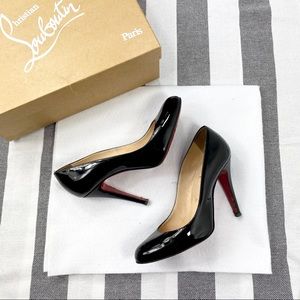 📂 Christian Louboutin Ron Ron Black Patent Pumps